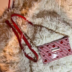 Sonix Hello Kitty Red White Apple 🍎 Striped Wallet Clutch iPhone Holder MagSafe